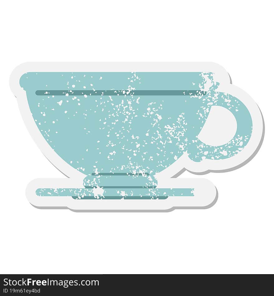 coffee cup grunge sticker