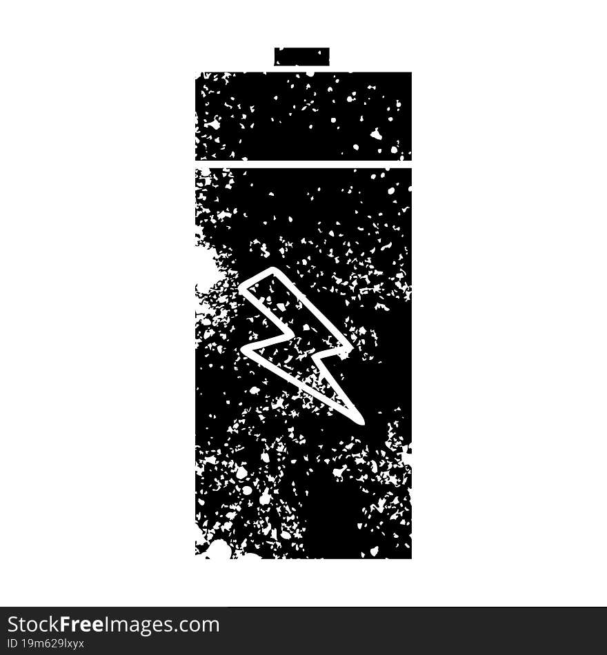 Distressed Symbol Electrical Battery