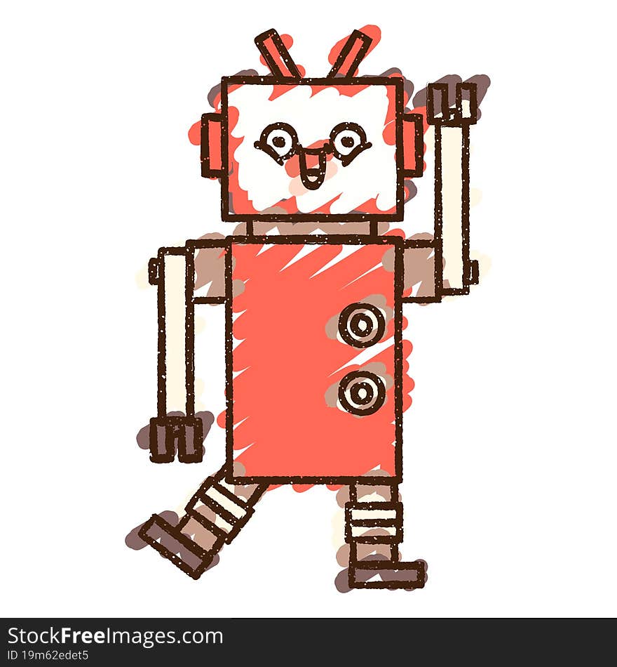 Robot Chalk Drawing