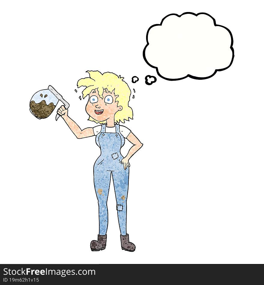 too much coffee freehand drawn thought bubble textured cartoon. too much coffee freehand drawn thought bubble textured cartoon