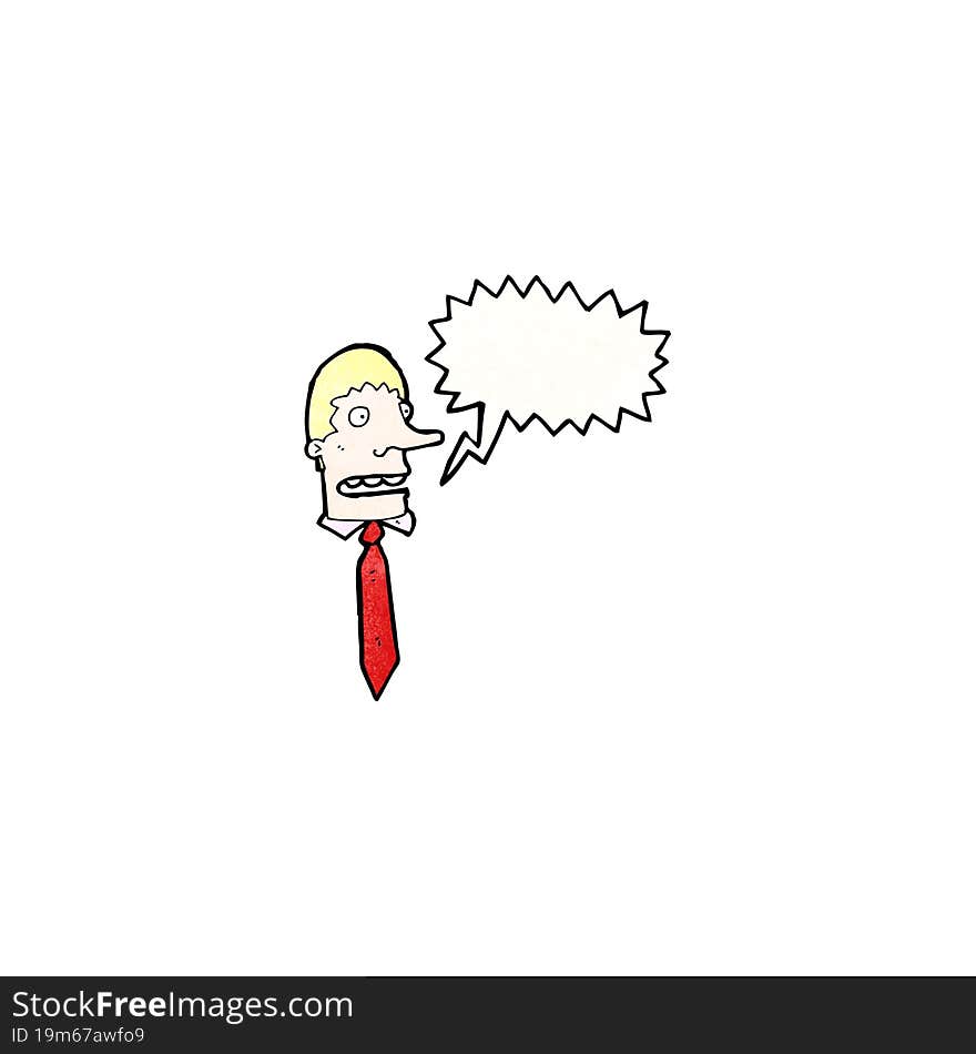 Shouting Boss Cartoon