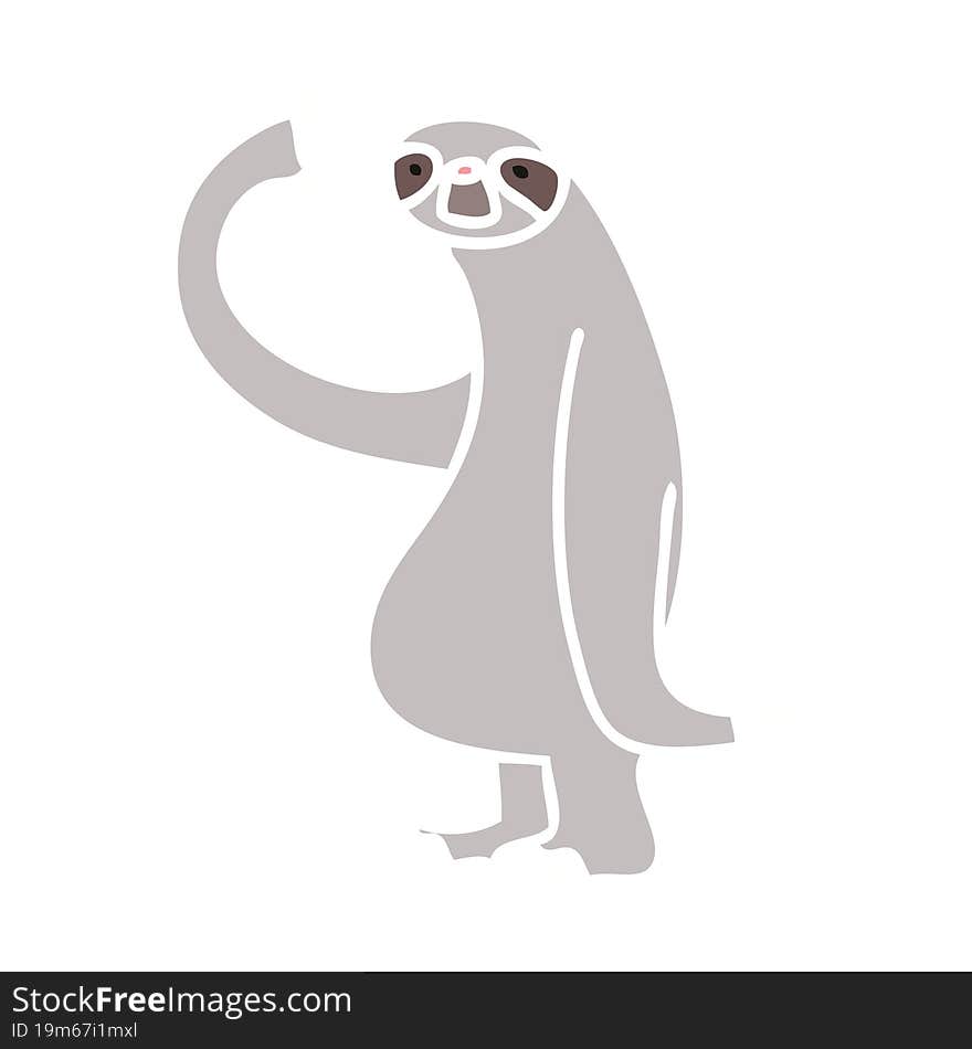 quirky hand drawn cartoon sloth