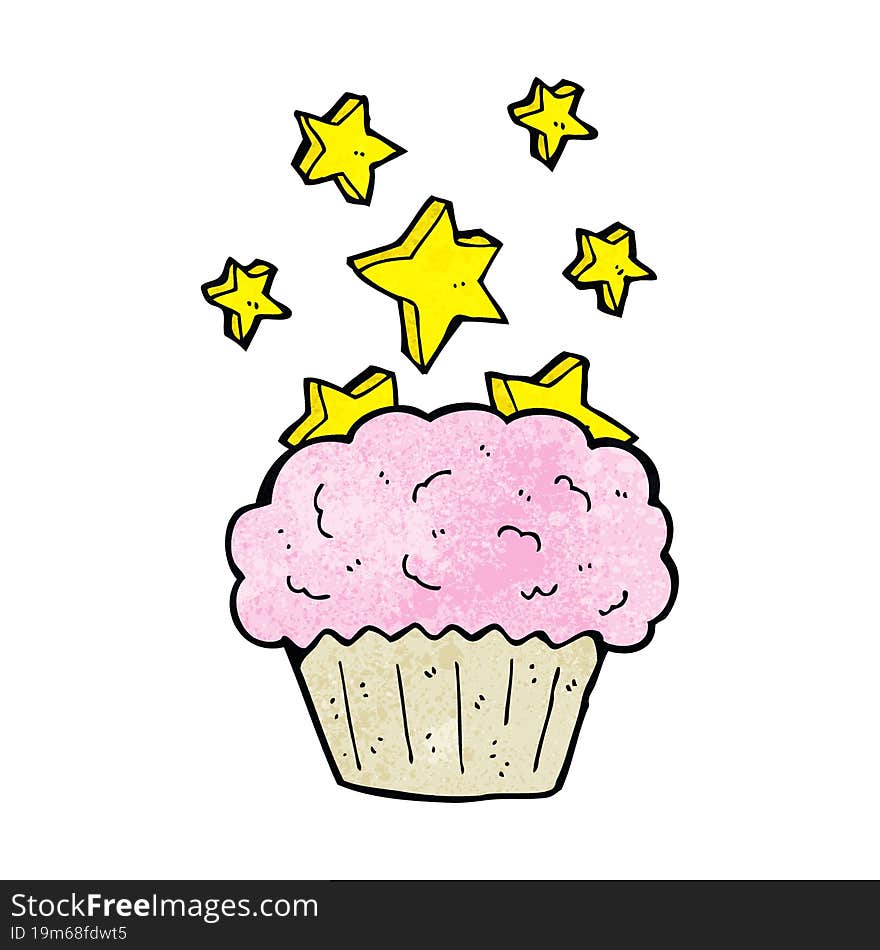 cartoon magical  cupcake