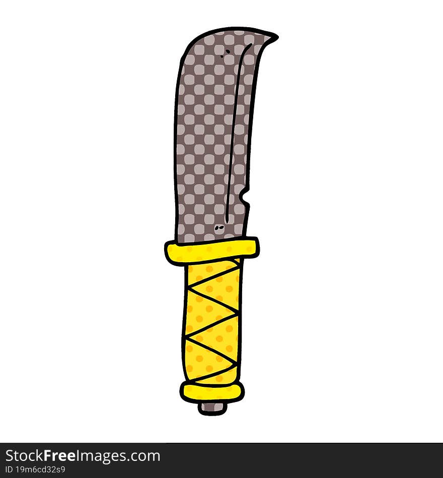 cartoon doodle viking knife