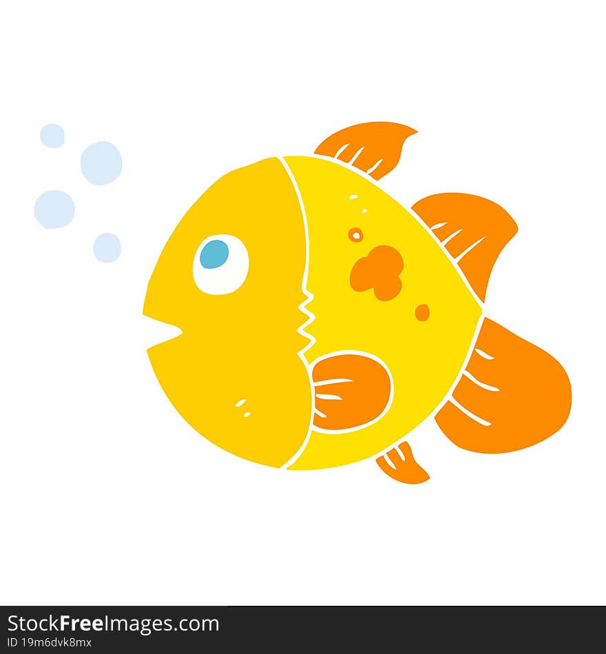 flat color illustration of fish. flat color illustration of fish