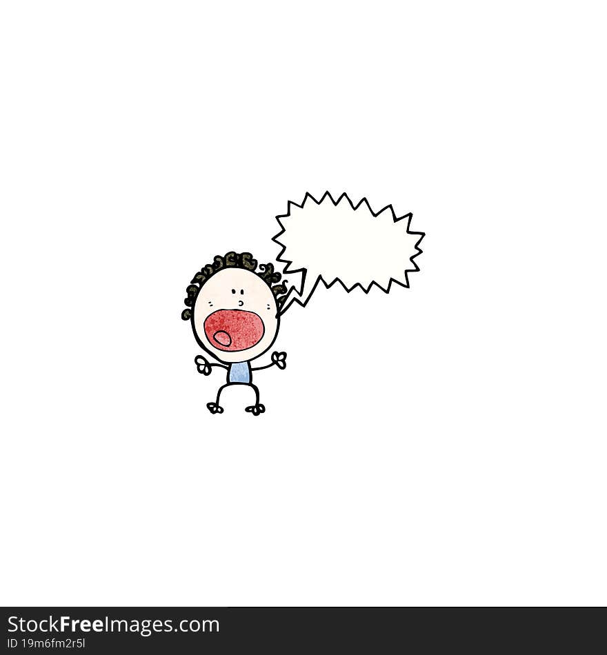 Shouting Woman With Speech Bubble