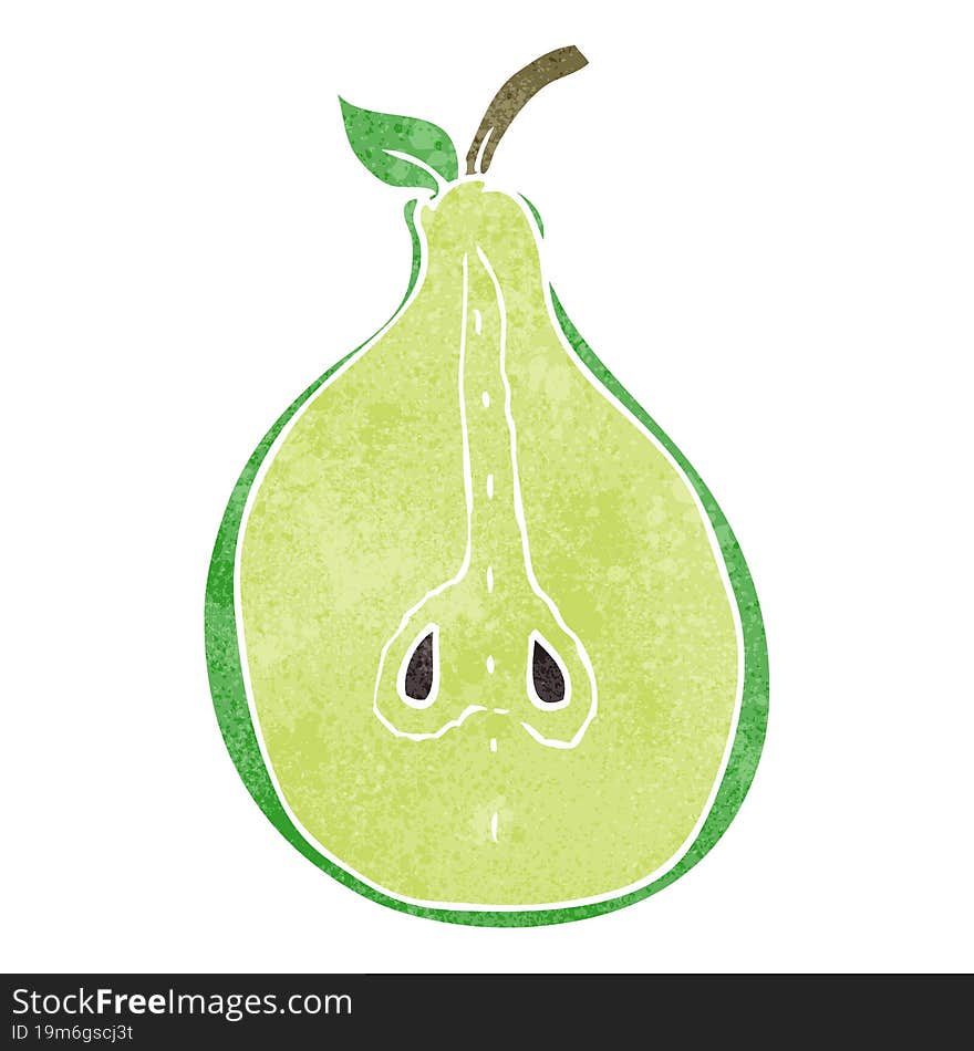 retro cartoon pear