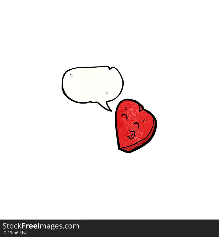 love heart cartoon character