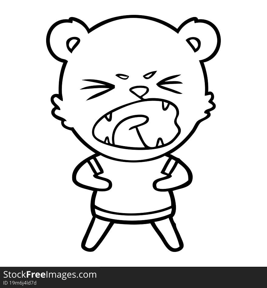 angry cartoon bear. angry cartoon bear