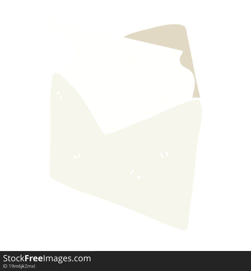 flat color illustration of a cartoon letter