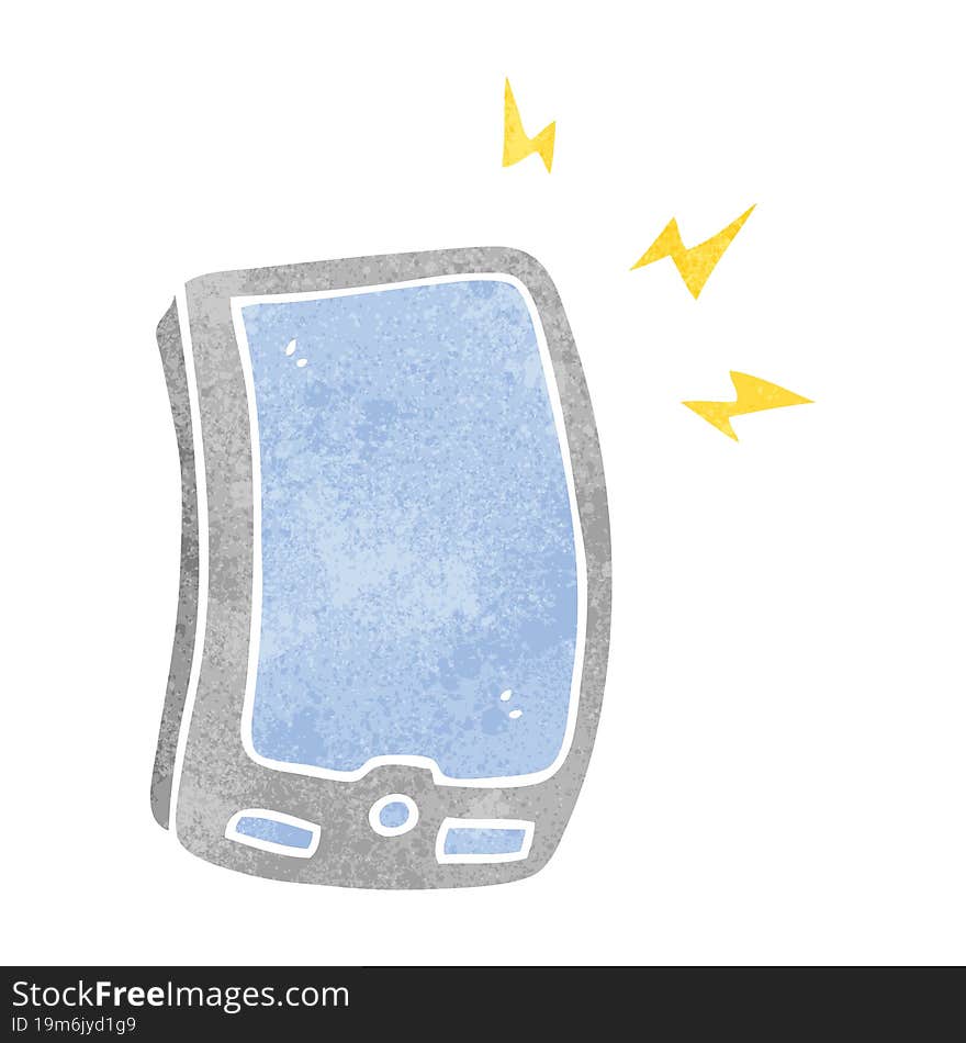 retro cartoon mobile phone