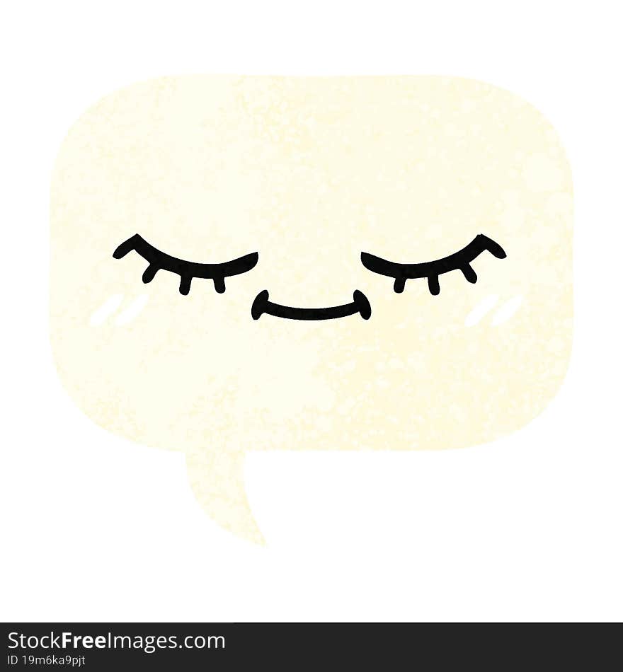 retro illustration style cartoon speech bubble