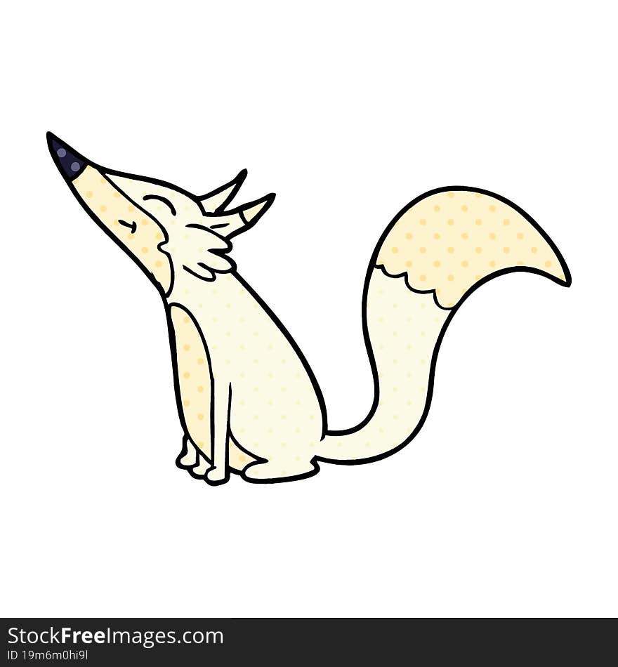 cartoon arctic fox. cartoon arctic fox