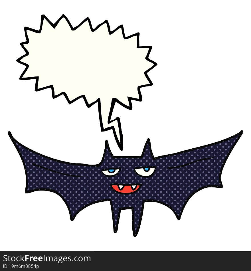 comic book speech bubble cartoon halloween bat