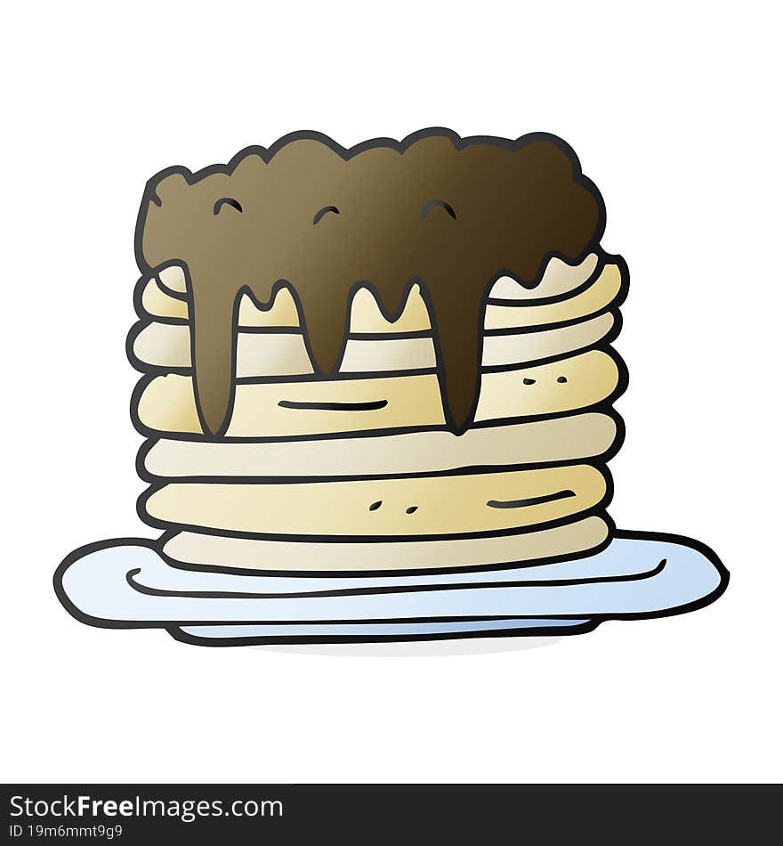 cartoon pancake stack