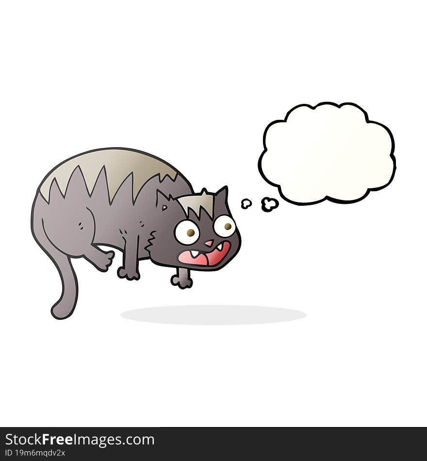 Thought Bubble Cartoon Cat