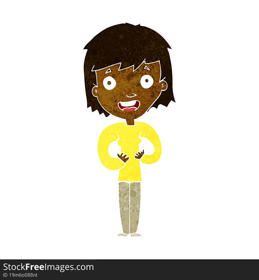 Cartoon Happy Woman