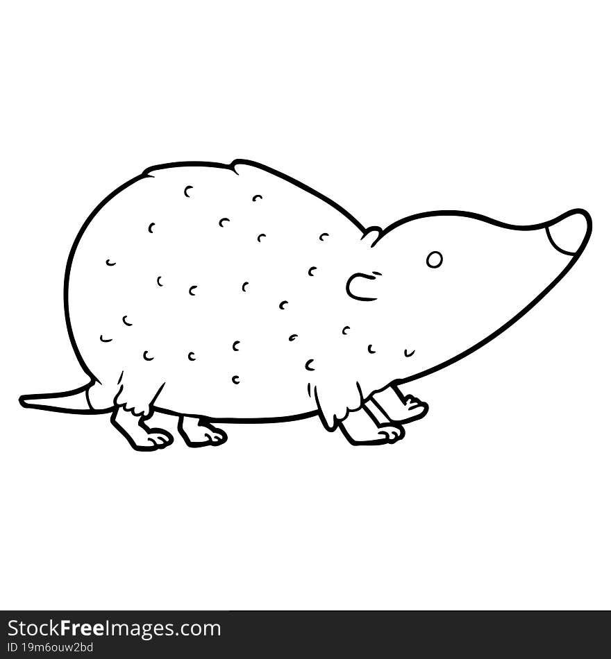 cartoon shrew. cartoon shrew