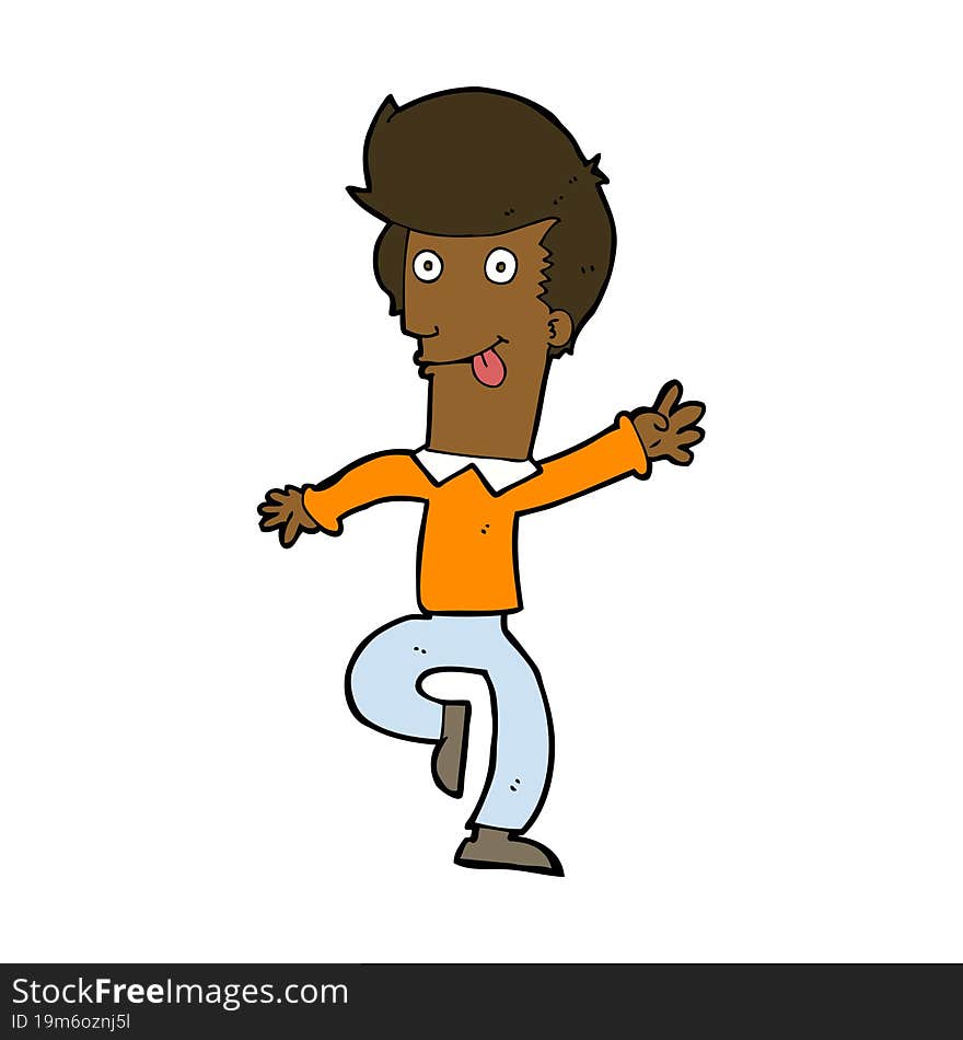 cartoon man dancing