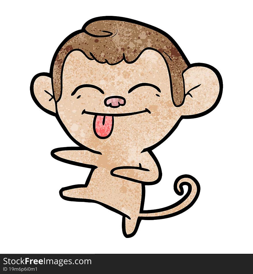 funny cartoon monkey pointing. funny cartoon monkey pointing