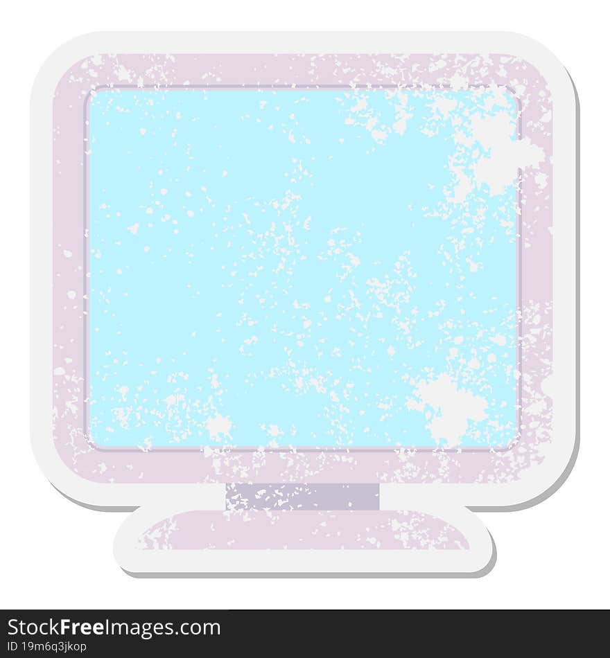 computer screen grunge sticker