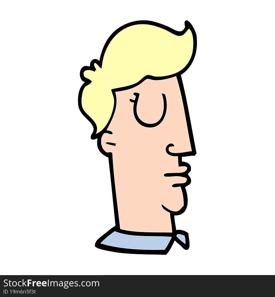 cartoon doodle human head