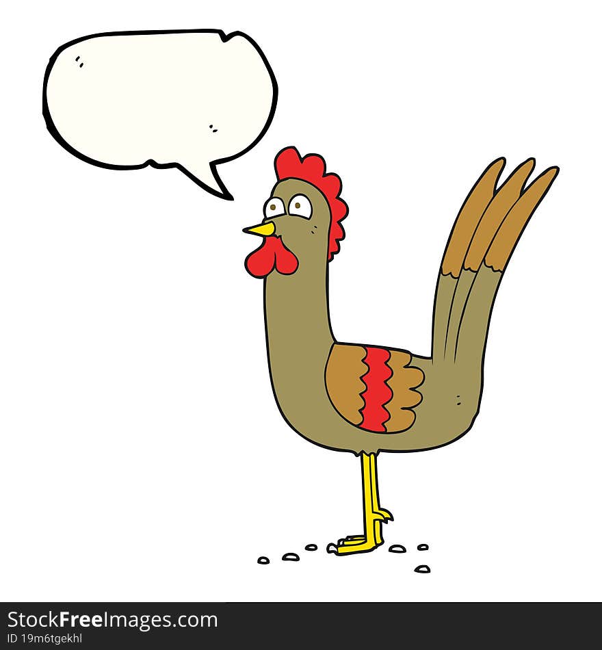 Speech Bubble Cartoon Chicken