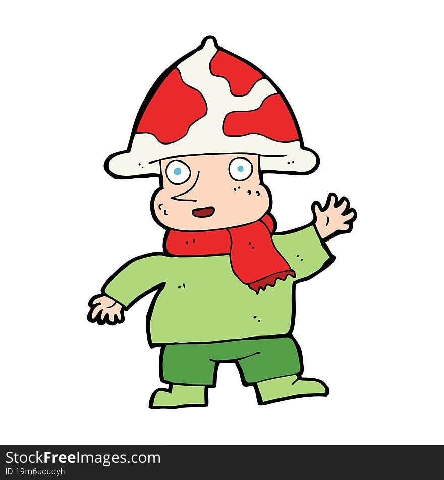 cartoon mushroom man