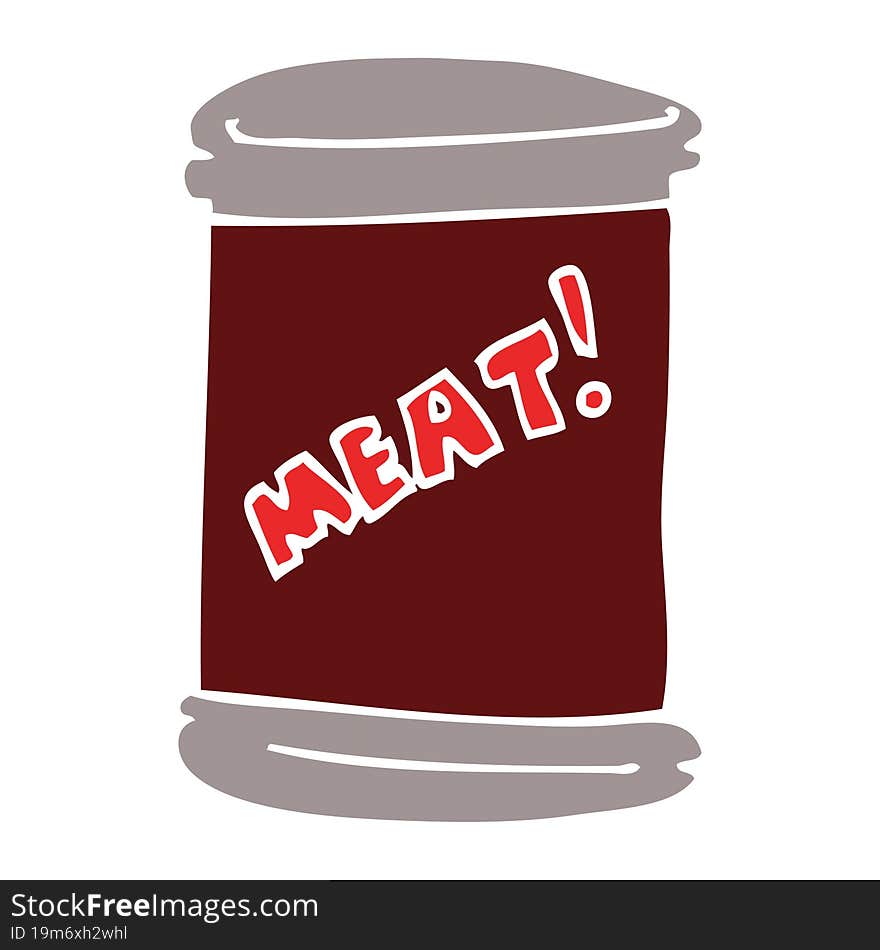 Cartoon Doodle Can Of Meat