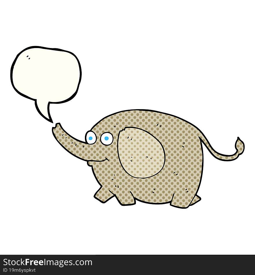 comic book speech bubble cartoon elephant