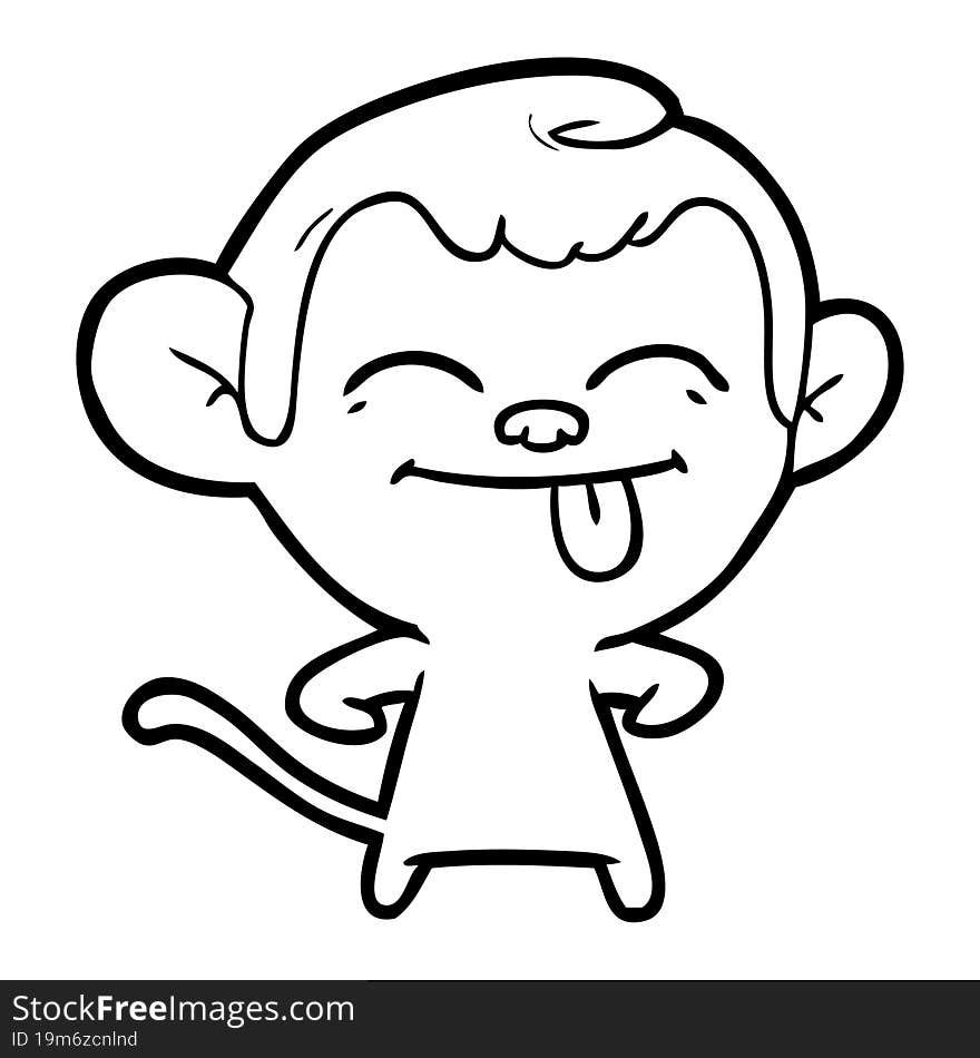 funny cartoon monkey. funny cartoon monkey