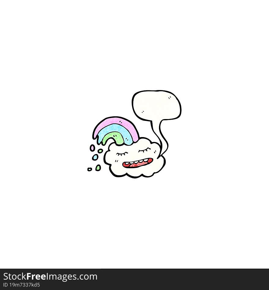 Cartoon Cloud With Speech Bubble