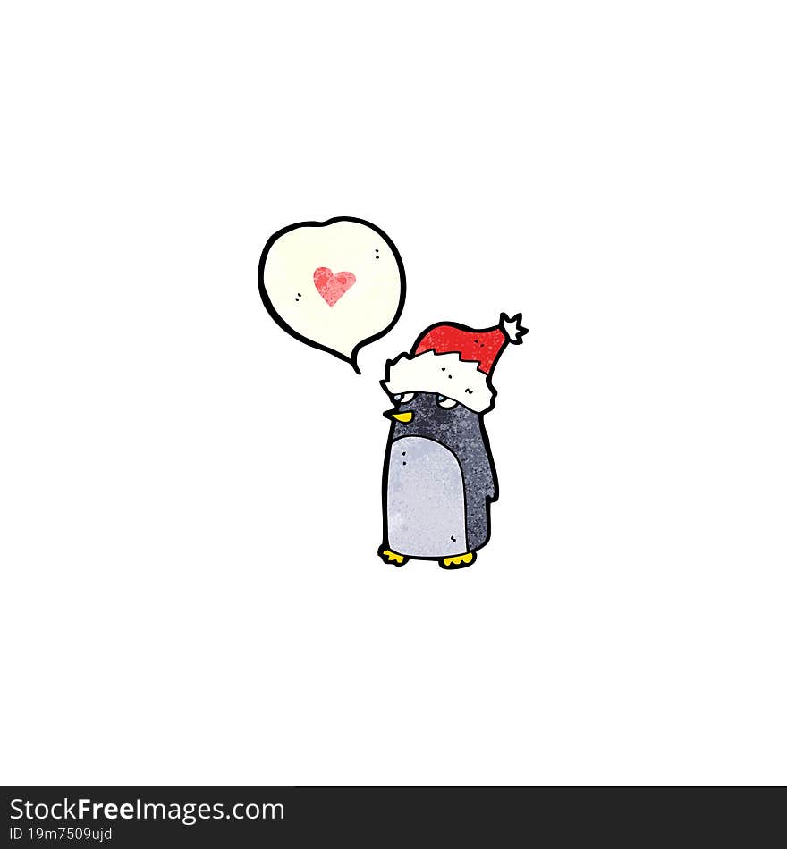 cartoon christmas penguin