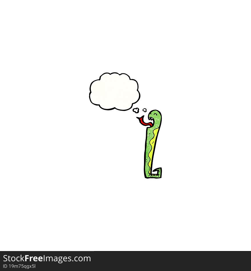 snake with thought bubble