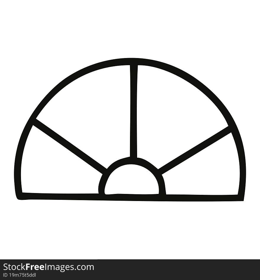 Line Drawing Cartoon Math Equipment