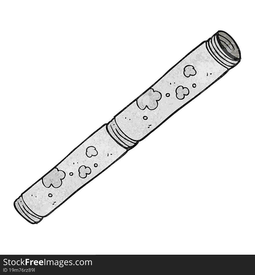 freehand drawn texture cartoon old pipe