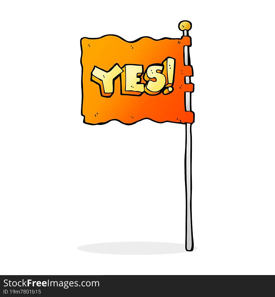 Cartoon Yes Flag