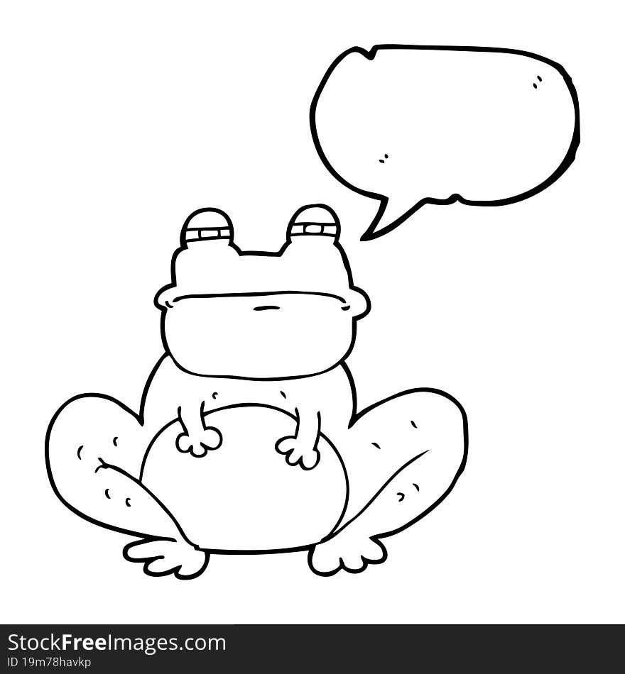 Speech Bubble Cartoon Frog