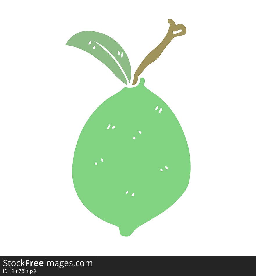 cartoon doodle lime fruit