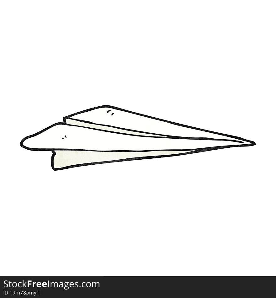 textured cartoon paper airplane