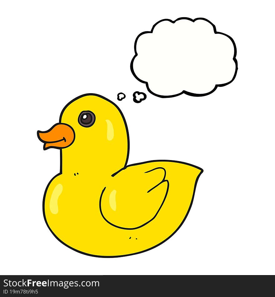 Thought Bubble Cartoon Rubber Duck