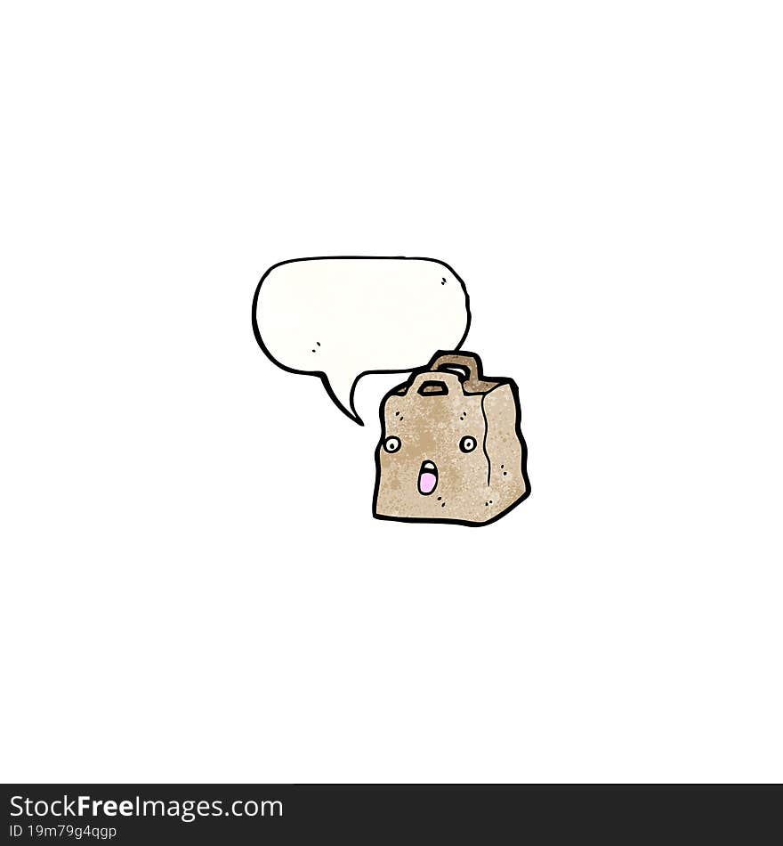 paper bag cartoon character