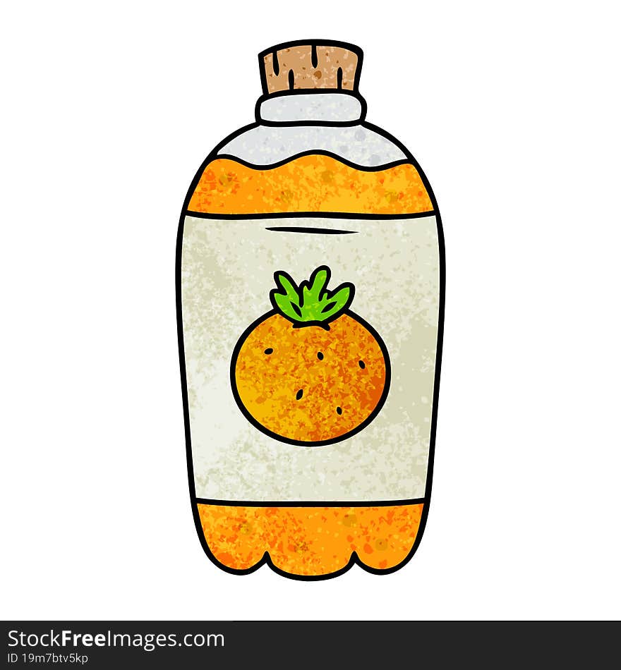 hand drawn textured cartoon doodle of orange pop