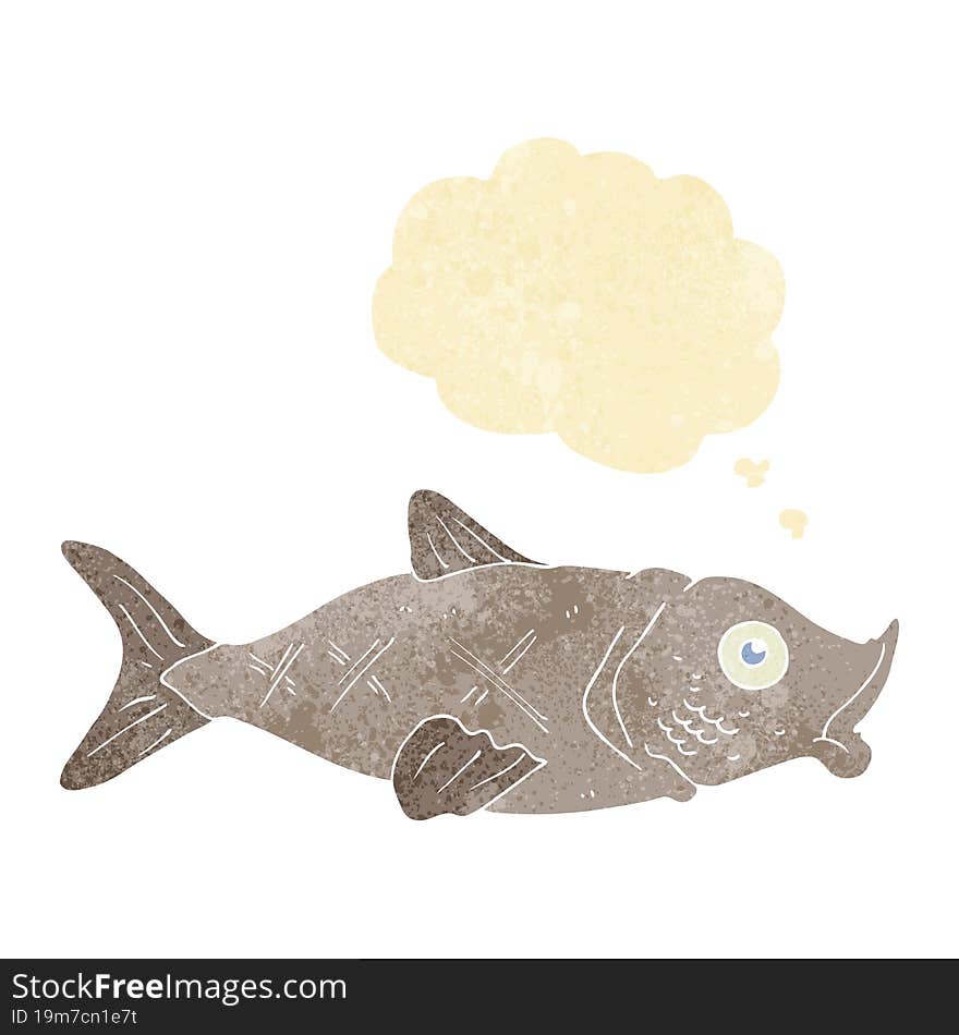 Cartoon Fish With Thought Bubble