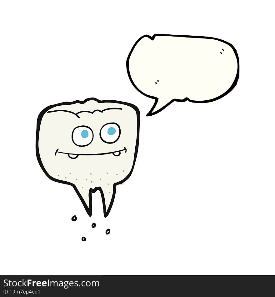 Speech Bubble Cartoon Tooth