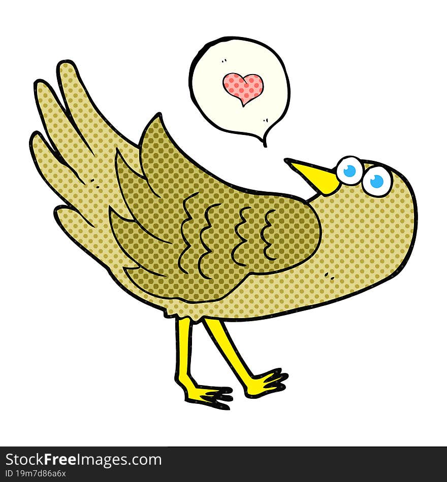 Comic Book Speech Bubble Cartoon Bird