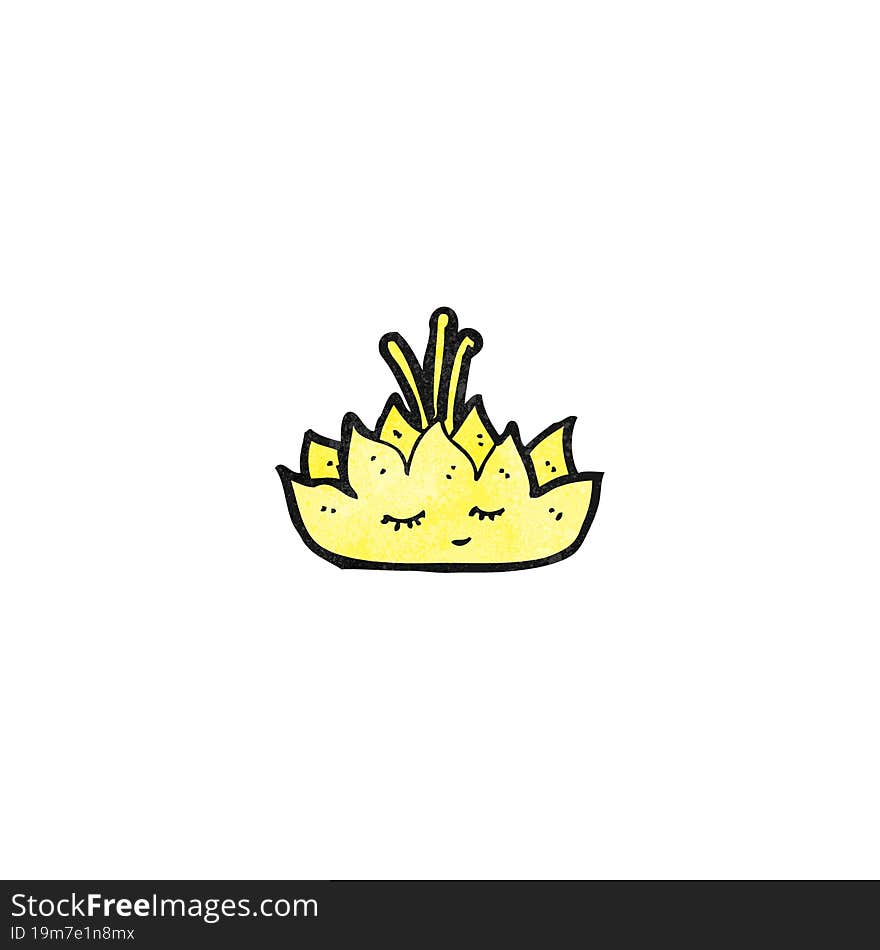 cartoon lotus flower character