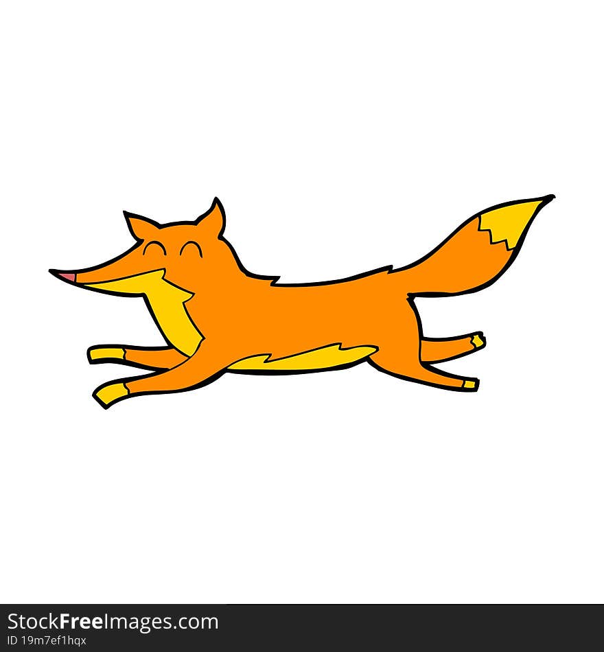 cartoon running fox