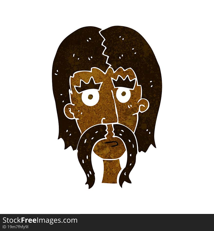 cartoon man with long mustache