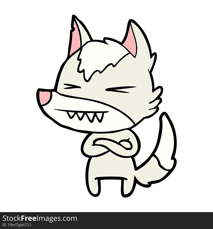 angry wolf cartoon. angry wolf cartoon